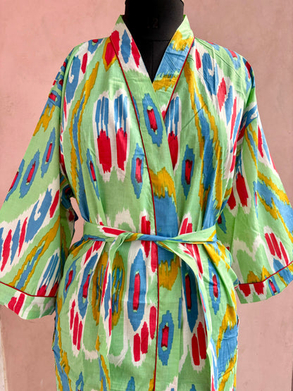 Baltic Sea Cotton Kimono Robe