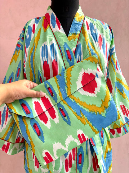 Baltic Sea Cotton Kimono Robe