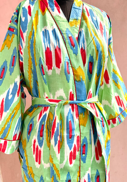 Baltic Sea Cotton Kimono Robe