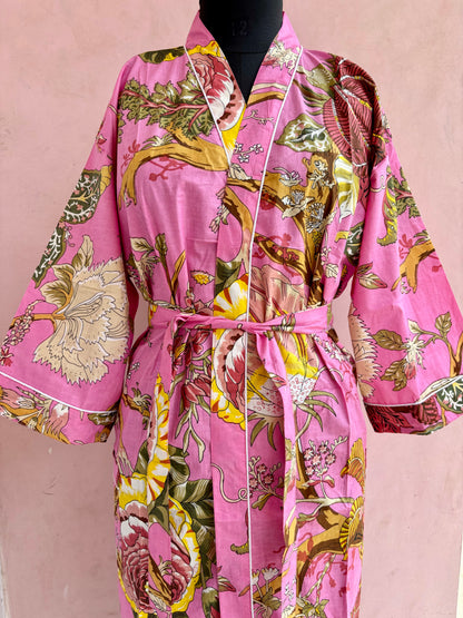 Jaipur Jewel Cotton Kimono Robe