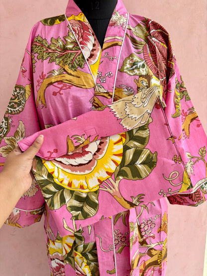 Jaipur Jewel Cotton Kimono Robe