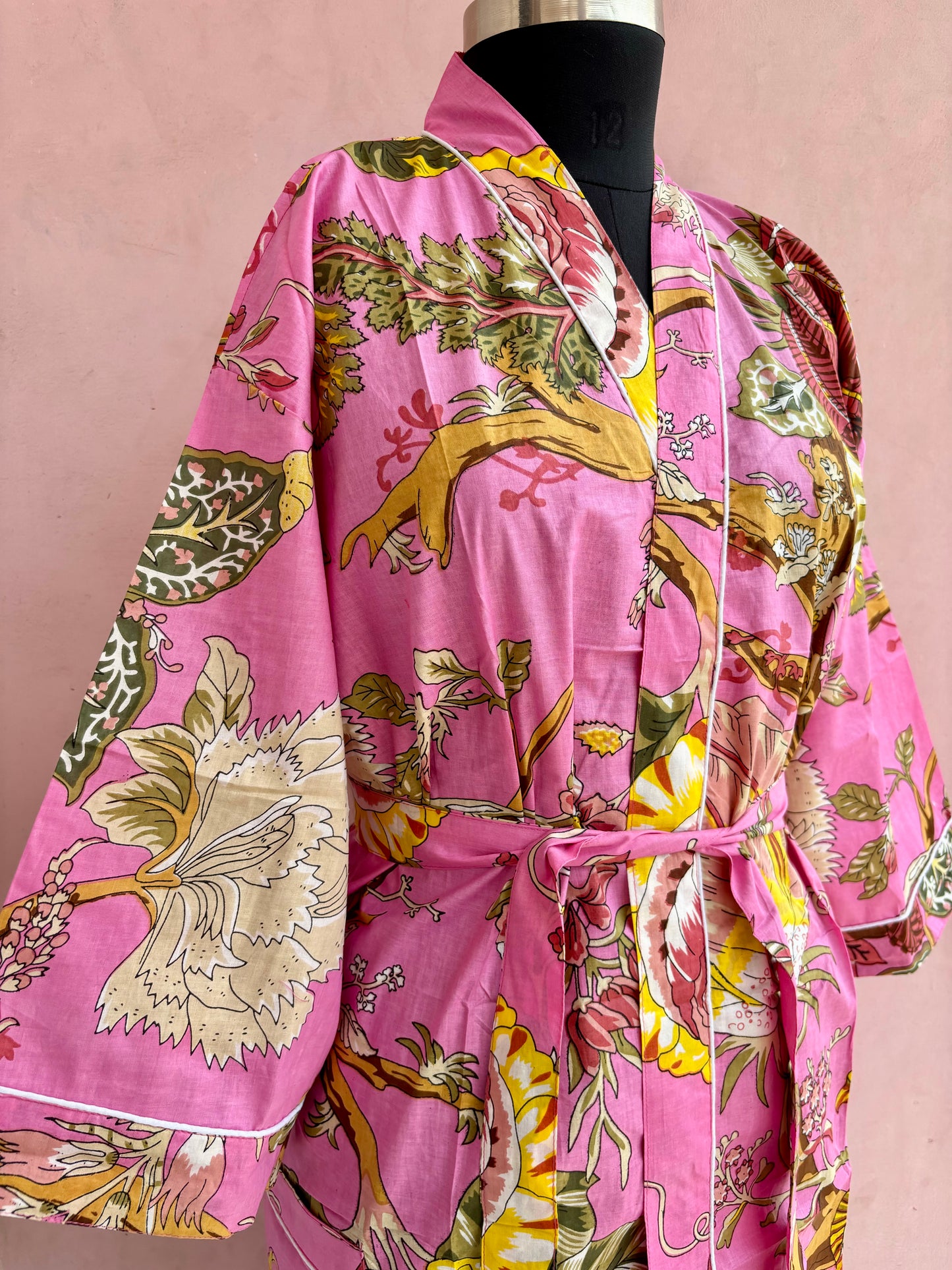 Jaipur Jewel Cotton Kimono Robe