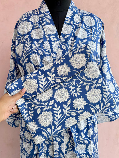 Garden Bloom Cotton Kimono Robe