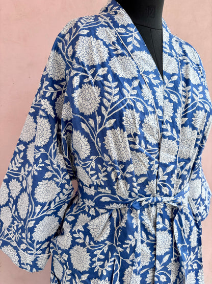 Garden Bloom Cotton Kimono Robe