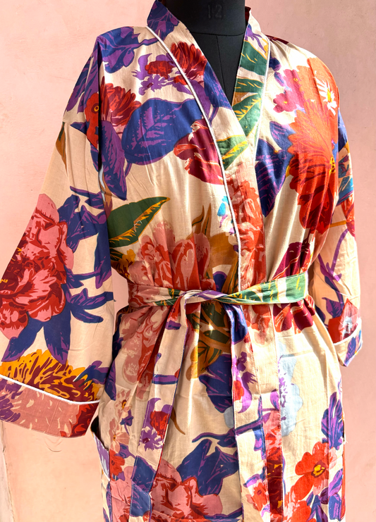 Skins Garden Cotton Kimono Robe